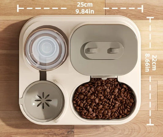 2-in-1 Futter- & Wasserspender für Haustiere - Vireli